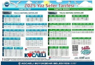 Deniz ulaşımında 110 seferle yaz tarifesi başlıyor