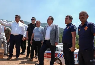 Başkan Dutlulu Yangın Bölgelerinde İncelemelerde Bulundu