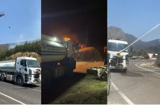 İnegöl Belediyesi’nden Yangın Bölgesindeki Söndürme Çalışmalarına Destek